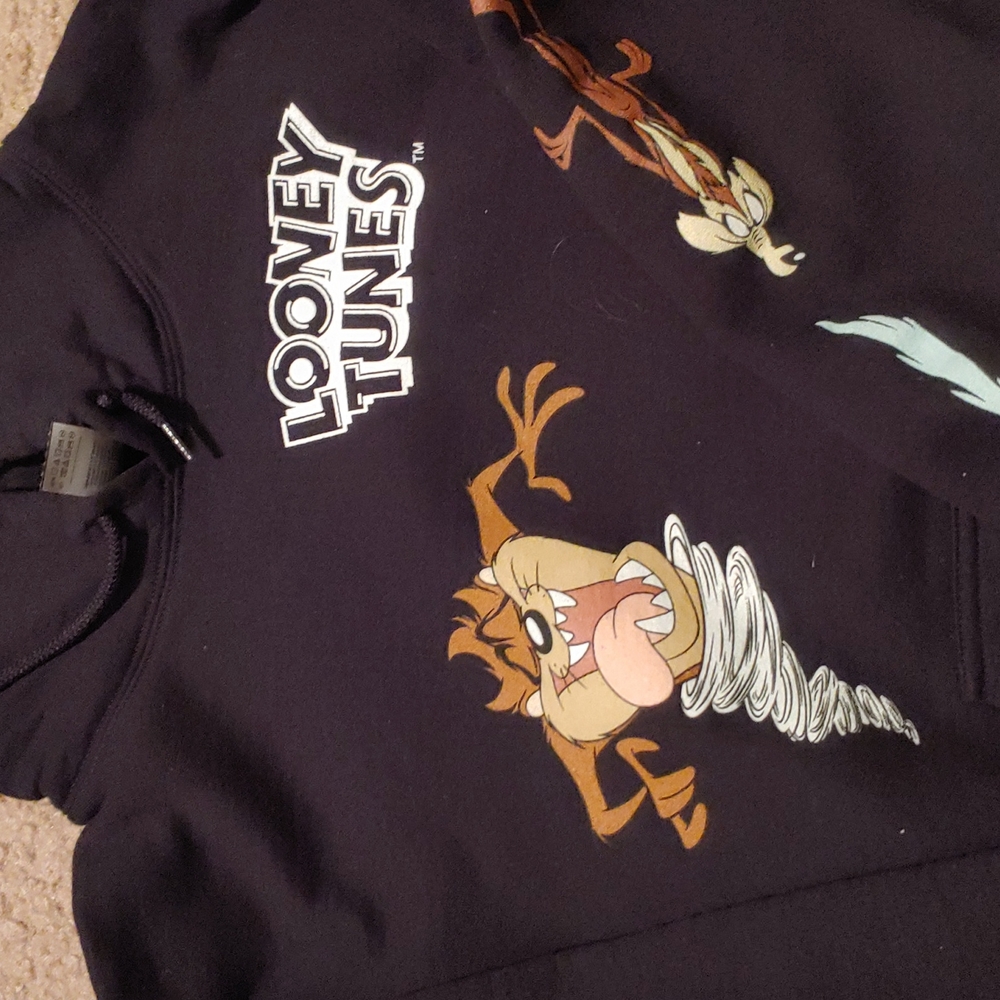 Gideon Looney Tune Hooded Sweatshirt Size Small. Men or women. Vintage. Black.